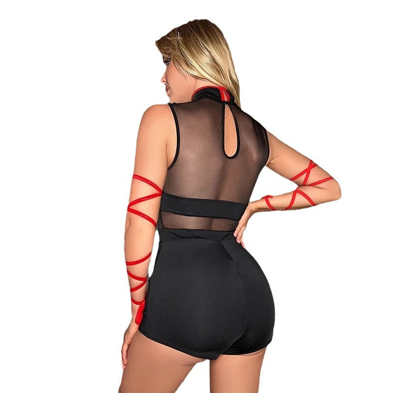 Sexy Anime samurai bandage color contrast Set