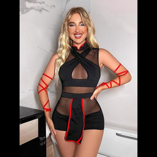 Sexy Anime samurai bandage color contrast Set