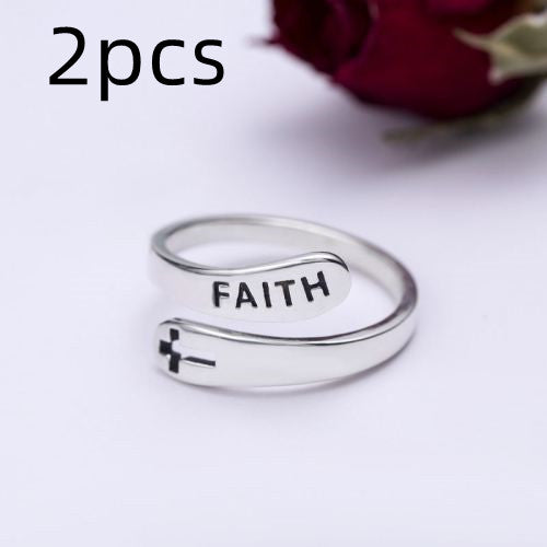 925 Sterling Silver Adjustable opening Hong Kong Style Cross Ring