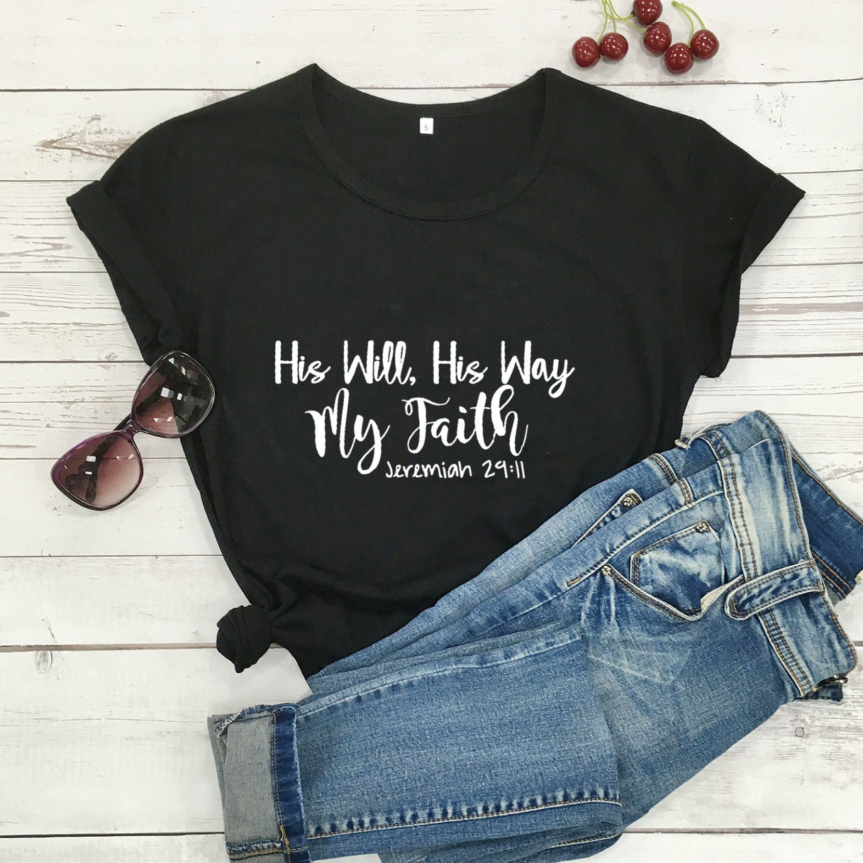 His Will His Way My Faith Street Short Sleeve T-Shirt