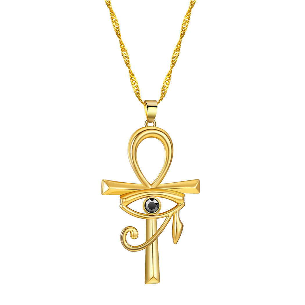 Eye of the Cross Pendant Clavicle Necklace