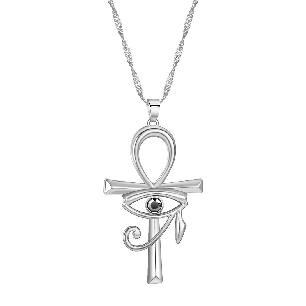 Eye of the Cross Pendant Clavicle Necklace