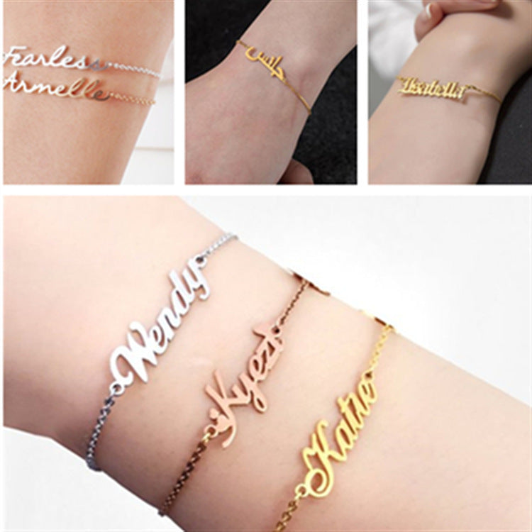 Stainless Steel Cable Chain Personalized Custom Name Anklet