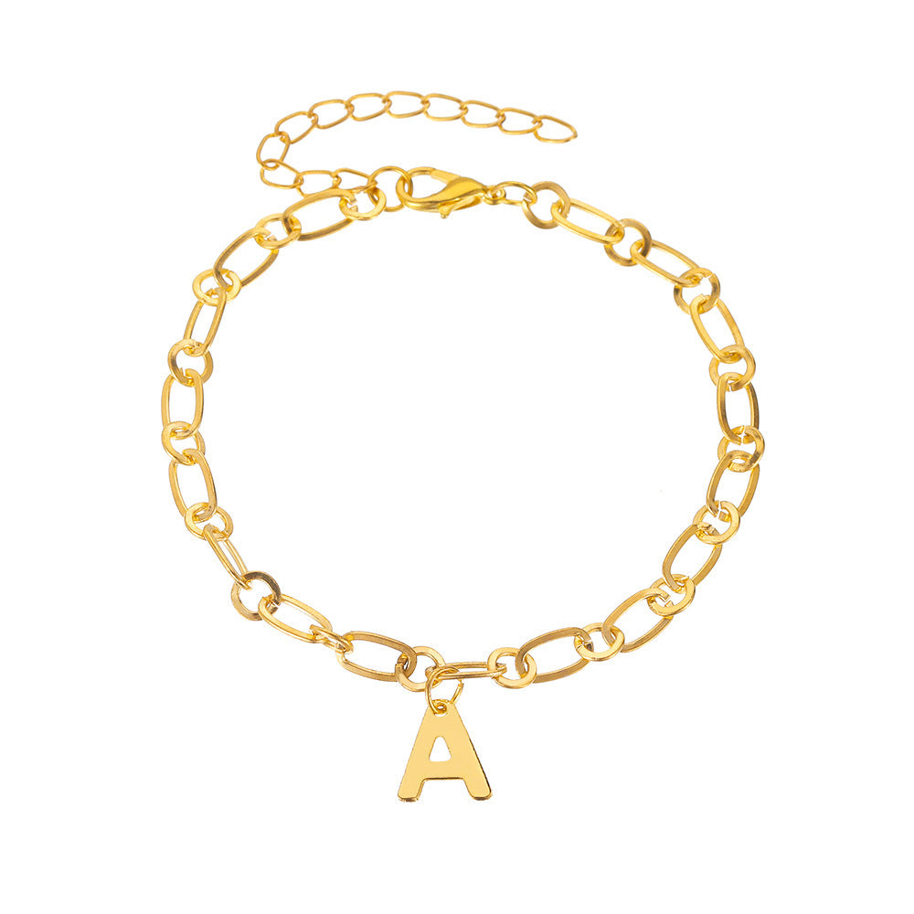 English Letter Anklet