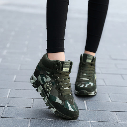 Camouflage Wedge Sneakers