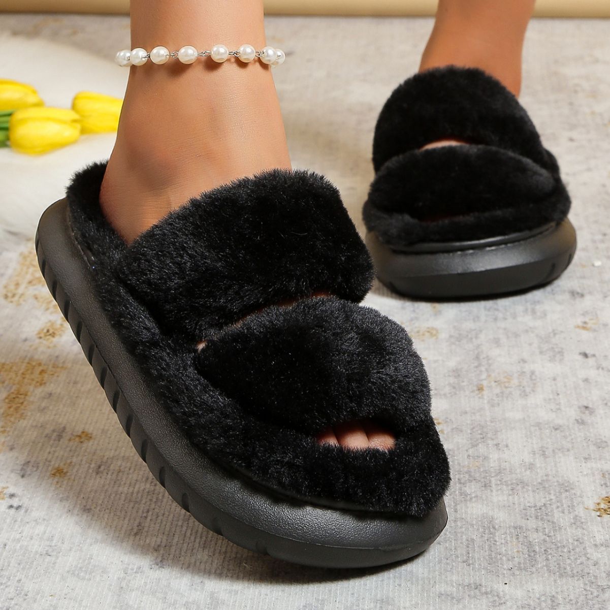 Cotton Thick Bottom Slippers