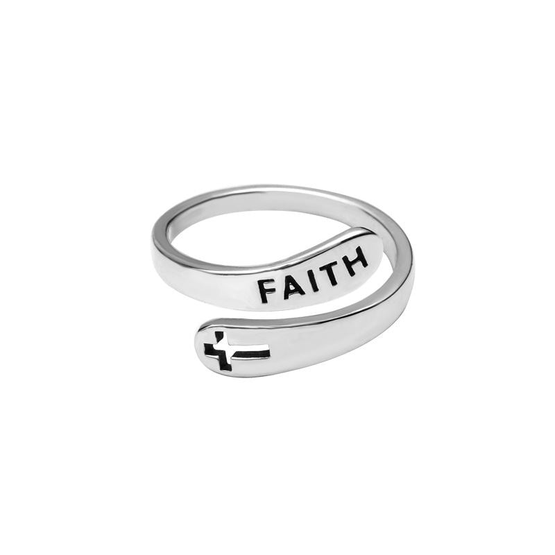 925 Sterling Silver Adjustable opening Hong Kong Style Cross Ring