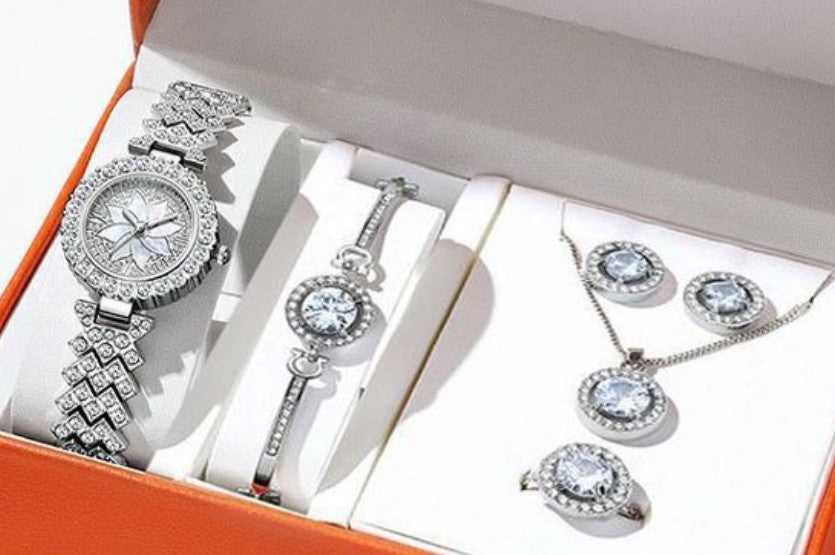 Five Piece Waterproof Alloy Watch Set