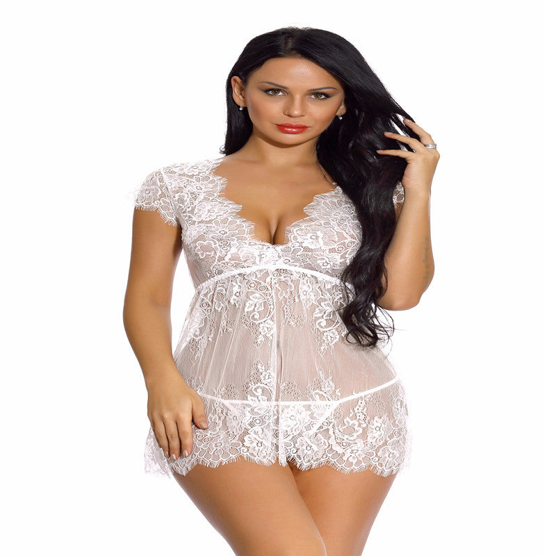 Lace Plus Size Sleepwear Lingerie