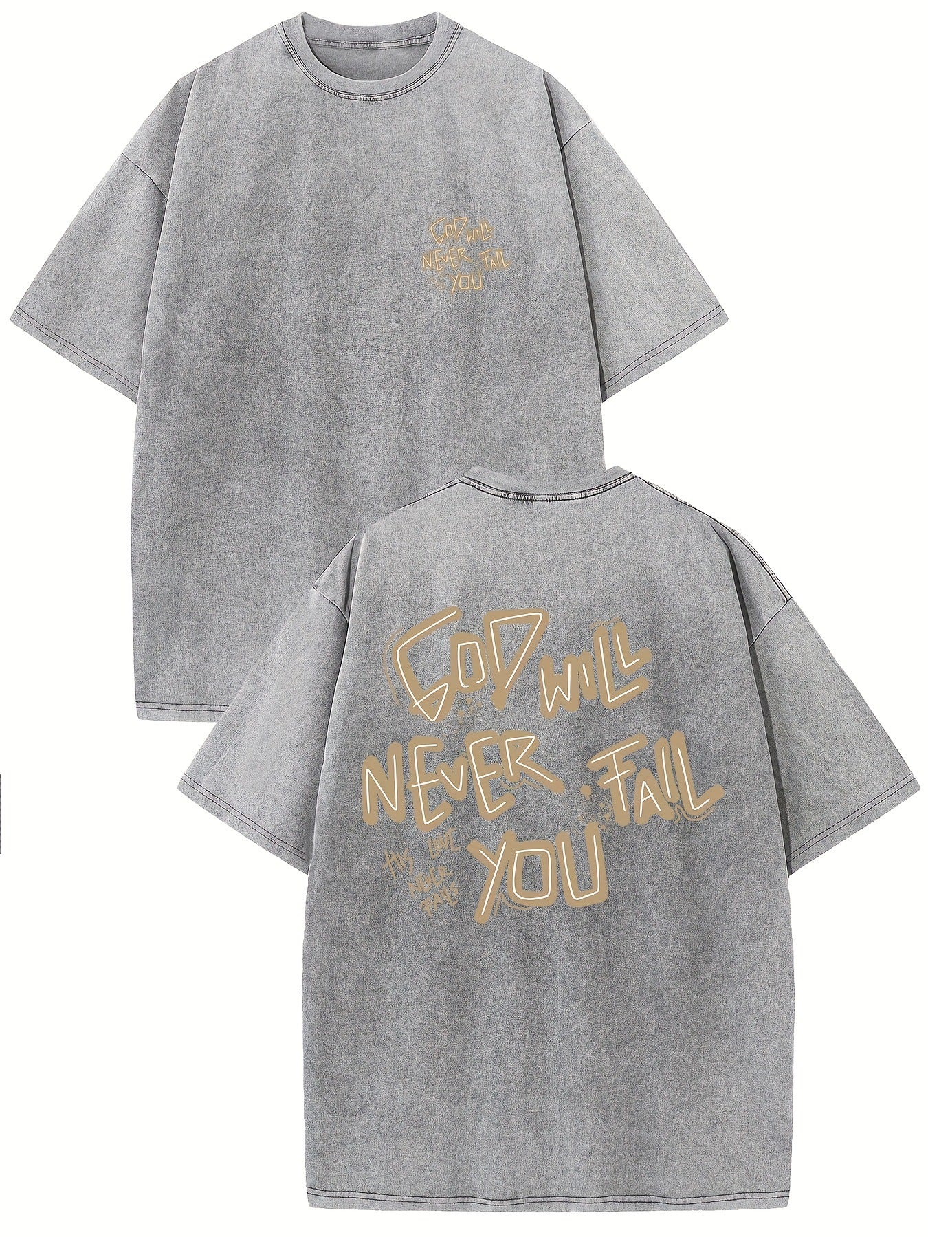 Retro Washed High Quality Cotton Pattern T-shirt