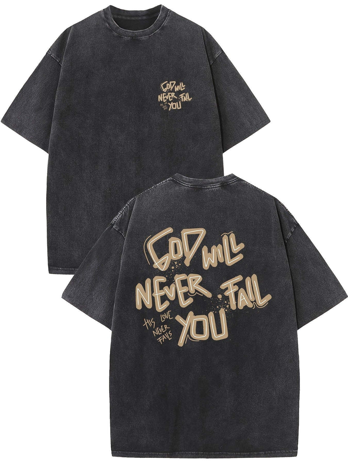 Retro Washed High Quality Cotton Pattern T-shirt