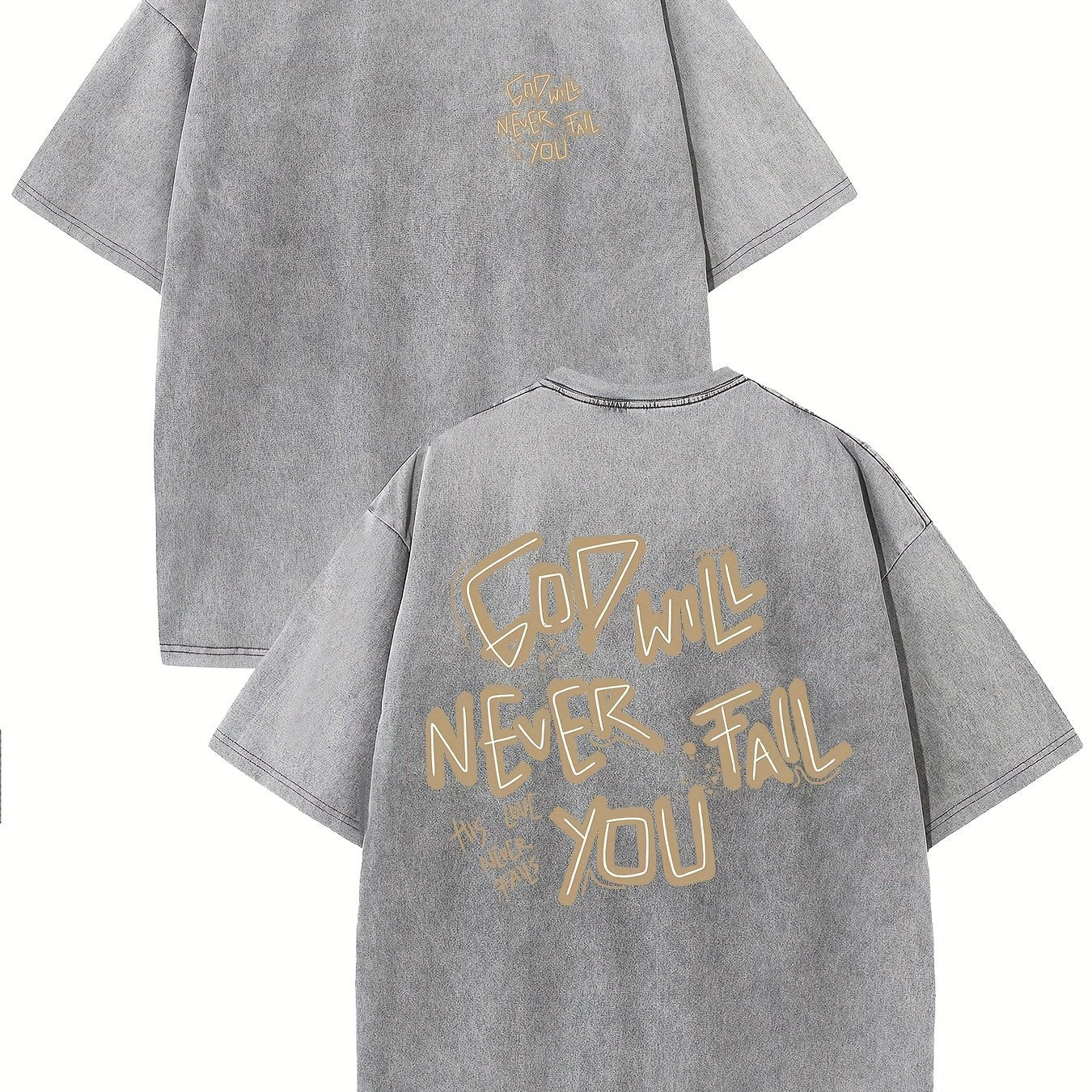 Retro Washed High Quality Cotton Pattern T-shirt