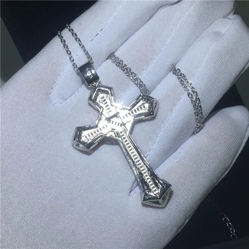 Fashionable and  Shiny Cross Necklace