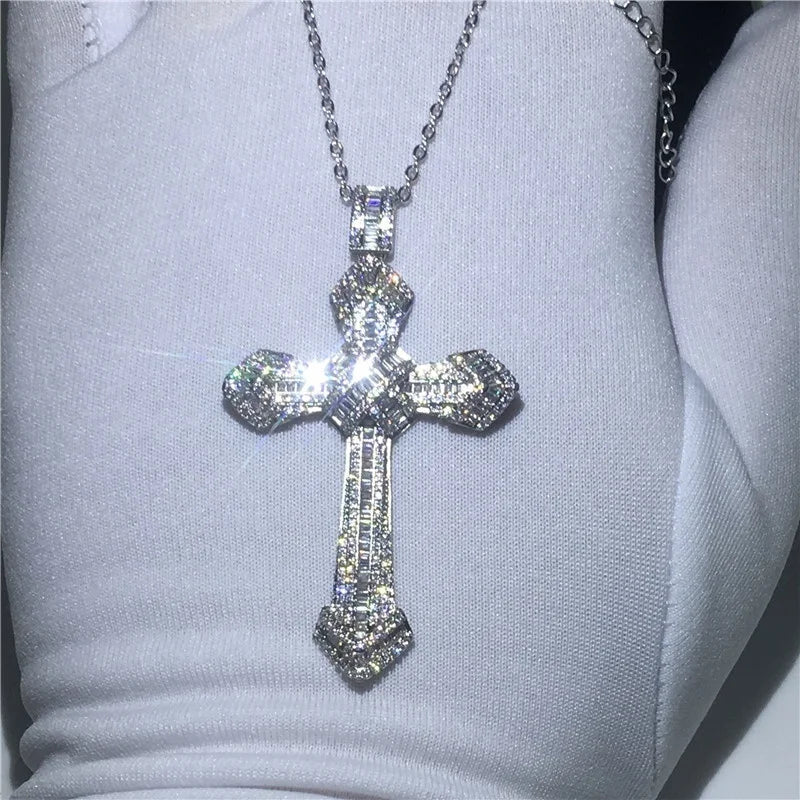 Fashionable and  Shiny Cross Necklace