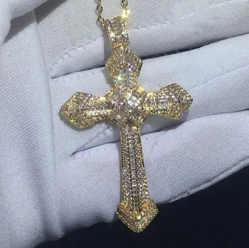 Fashionable and  Shiny Cross Necklace