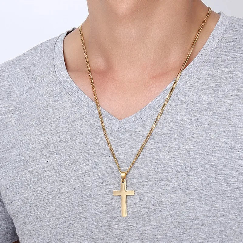 Fashion Cross Pendant Chain Necklace