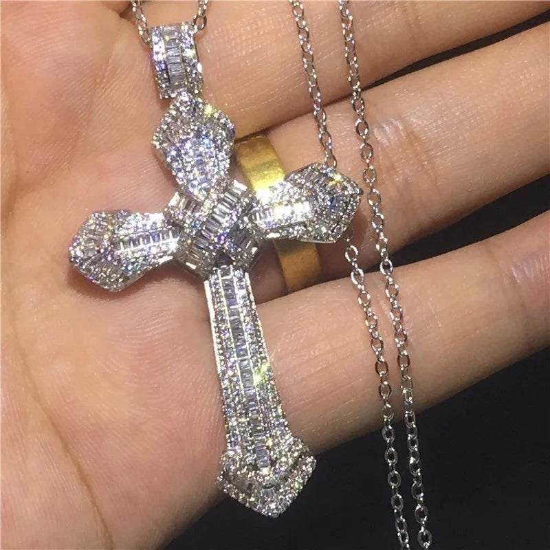 Fashionable and  Shiny Cross Necklace