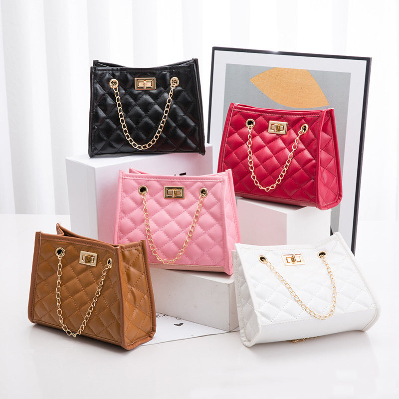 Rhombus Sewing Mini Chain Shoulder Square Bag
