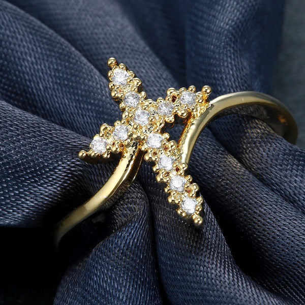 Diamond Fashion Cross Ring