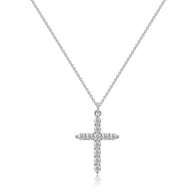 Women Rotatable Cross Crown Diamond Fashion Necklace